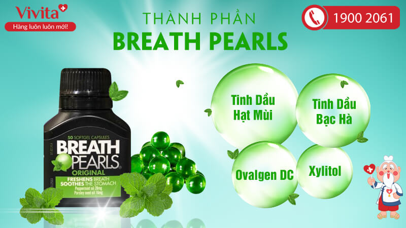 sản phẩm hỗ trợ trị hôi miệng breath pearls