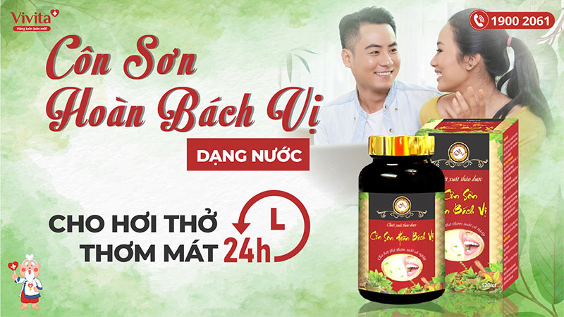 sản phẩm hỗ trợ trị hôi miệng côn sơn hoàn bách vị nước