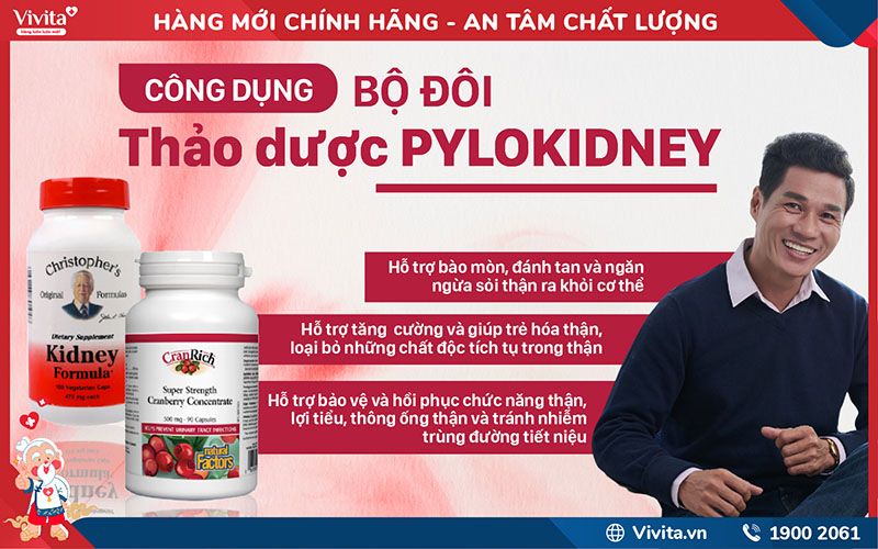 công dụng bộ đôi thảo dược pylokidney