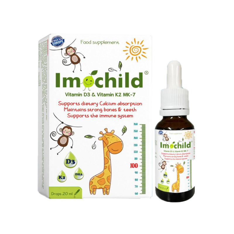 Chức năng chính của Imochild Vitamin D3 K2 là gì?
