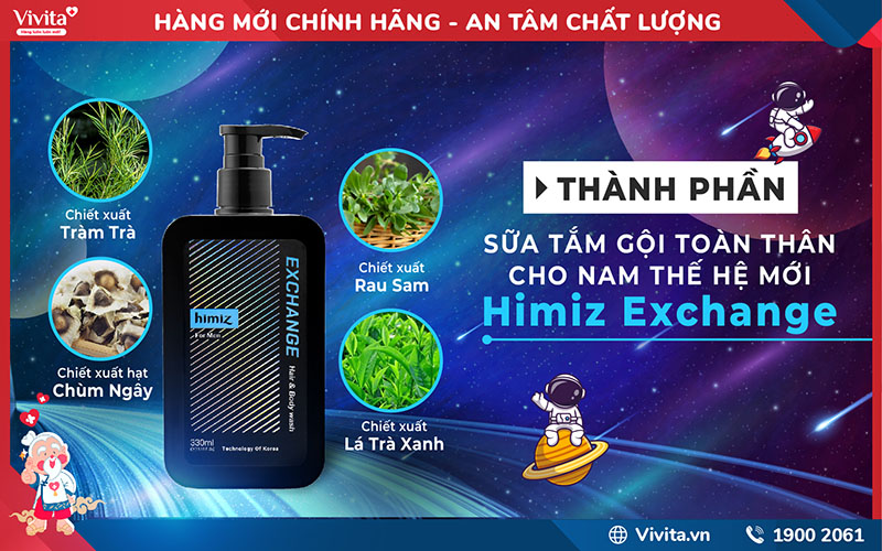 thành phần sữa tắm gội toàn thân himiz exchange