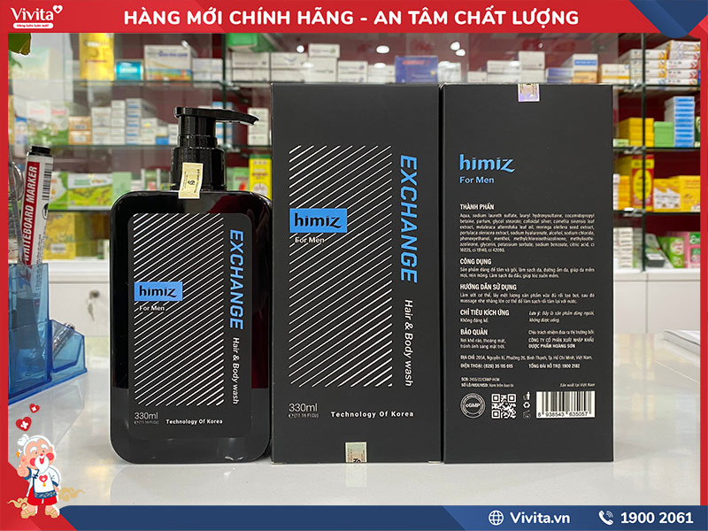 thiết kế sữa tắm gội toàn thân himiz exchange