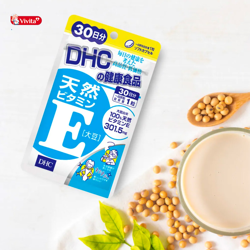 viên uống bổ sung vitamin E DHC Vitamin E Soybean 30 Days hỗ trợ cải thiện hiệu quả cho sức khỏe và làn da