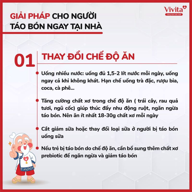 Cách trị táo bón hiệu quả lâu dài