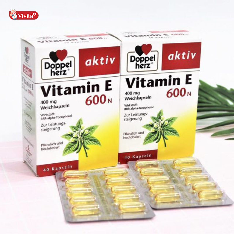 Doppelherz Aktiv Vitamin E 600N Của Đức tốt cho da mặt