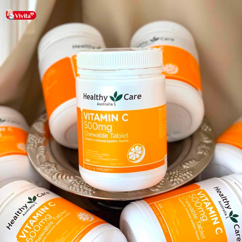 Viên nhai bổ sung Vitamin C Healthy Care Vitamin C 500mg