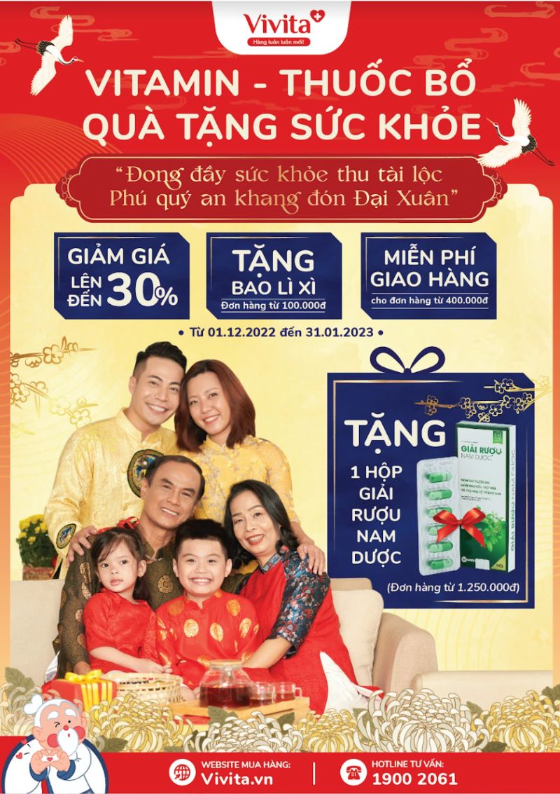khuyen mai giam gia thang 12 nha thuoc vivita