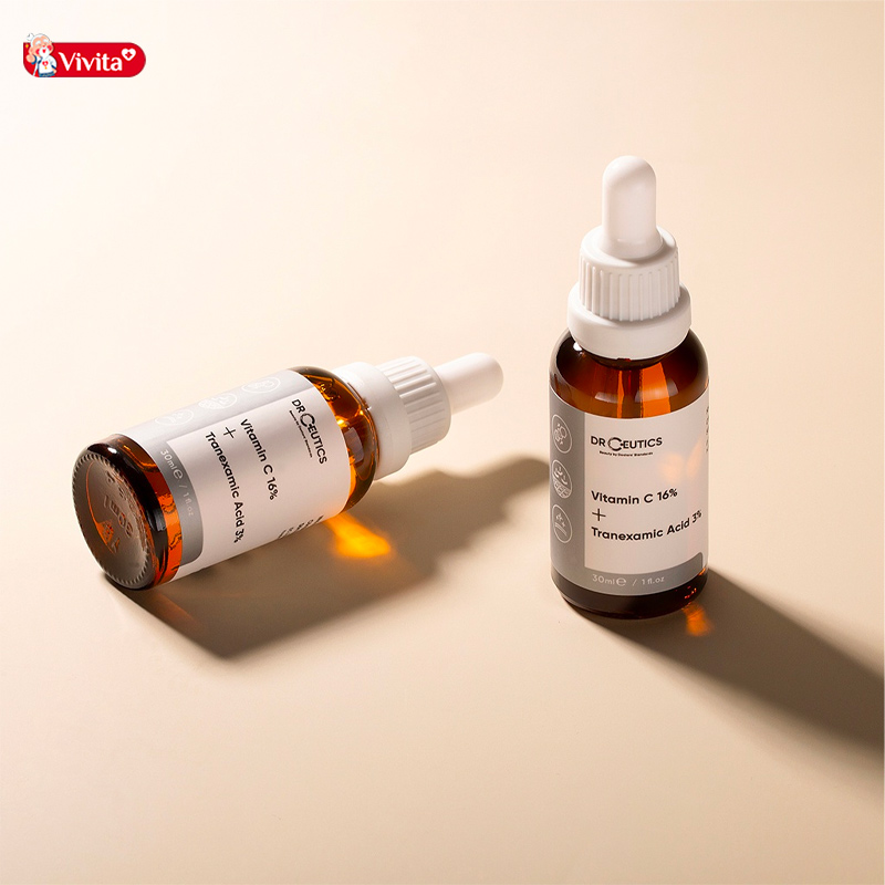 Serum bôi mặt hỗ trợ làm sáng da DrCeutics Vitamin C 16% + TXA 3% được chiết xuất từ các thành phần lành tính, thích hợp sử dụng cho mọi làn da.