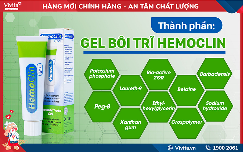 thành phần gel bôi trĩ hemoclin