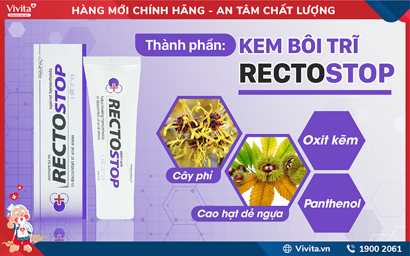 thành phần kem bôi trĩ rectostop ultra pharmacy