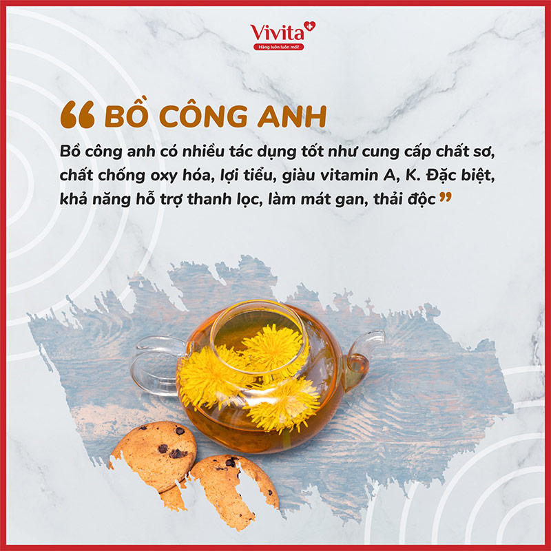 Trà bồ công anh được nhiều người sử dụng như một thức uống thải độc đẹp da, một loại trà detox, giúp thải độc gan, thận