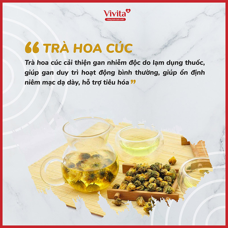 Trà hoa cúc là nước uống giải độc cơ thể số 1 đối với những người thường xuyên bị nhiệt, nóng trong, nóng gan.