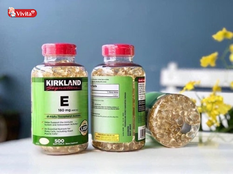 vitamin E 400UI Kirkland Của Mỹ tốt cho da mặt