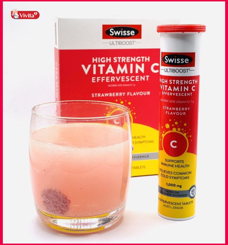 Viên Sủi Swisse High Strength Vitamin C của Úc