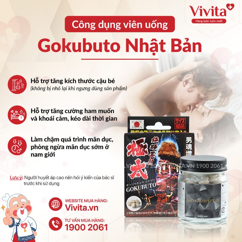 Công dụng Viên uống Gokubuto Nhật Bản