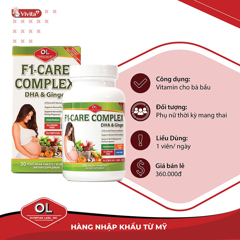 Vitamin tổng hợp cho bà bầu của Mỹ F1 Care Complex