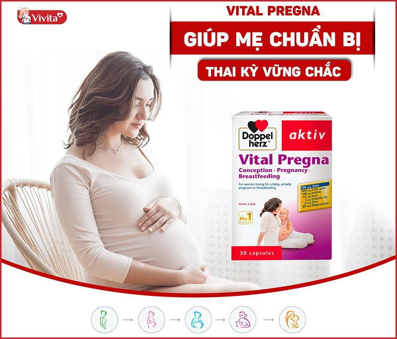 Vitamin tổng hợp cho bà bầu của Đức Doppelherz Vital Pregna