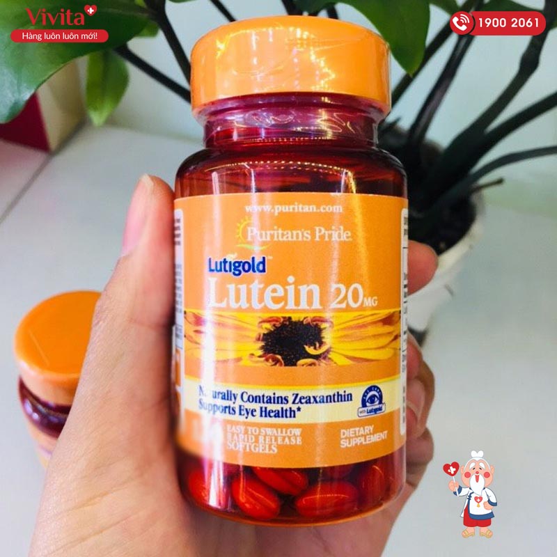 Vitamin bổ mắt cho người lớn Puritan’s Pride Lutigold Lutein 20mg