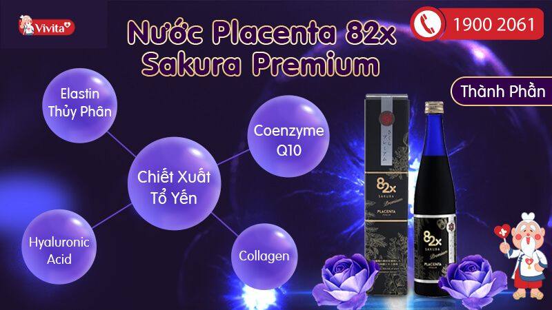 Nước uống Placenta 82x Sakura Premium