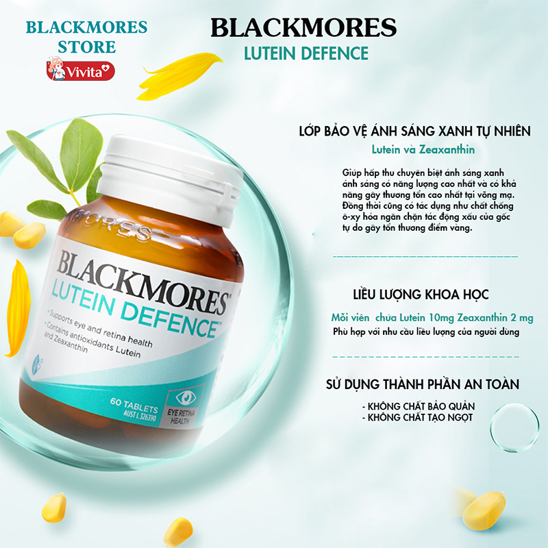 Viên bổ mắt cận Blackmores Lutein Defence Úc