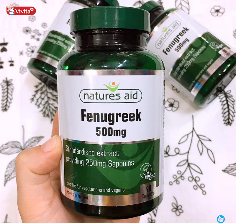 Viên uống lợi sữa Natures Aid Fenugreek 500mg