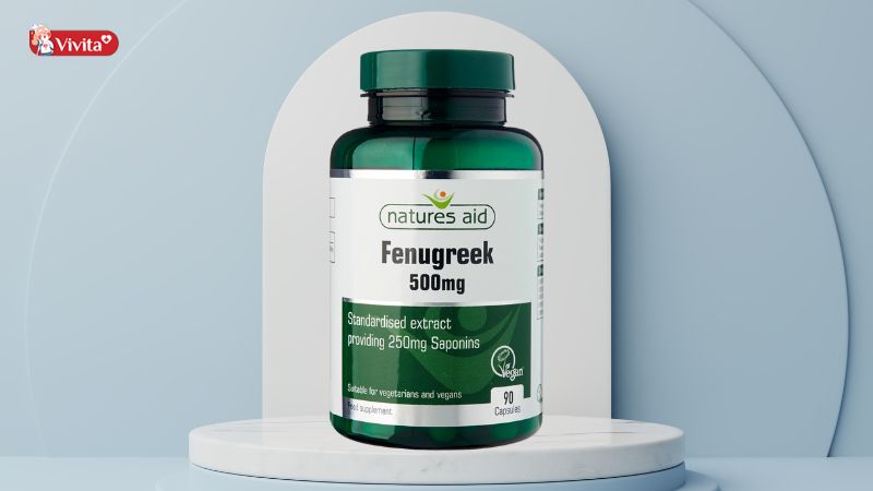 Viên uống lợi sữa cỏ cà ri Natures Aid Fenugreek của Anh