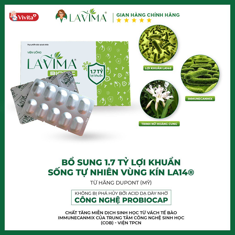 công dụng viên uống phụ khoa Lavima biotic