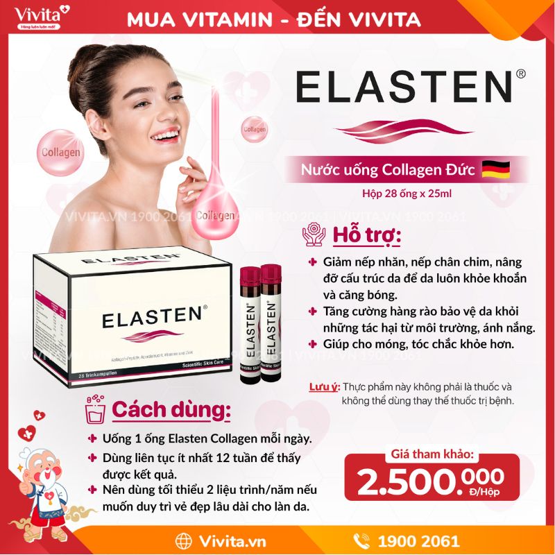 Collagen dạng nước elasten tot hang moi nhat