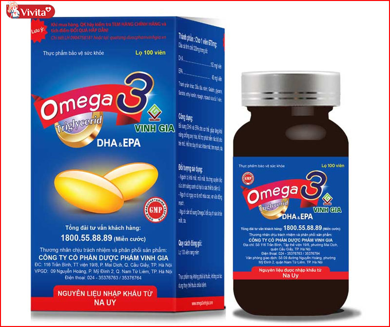 Viên dầu cá Omega 3 Vinh Gia Việt Nam