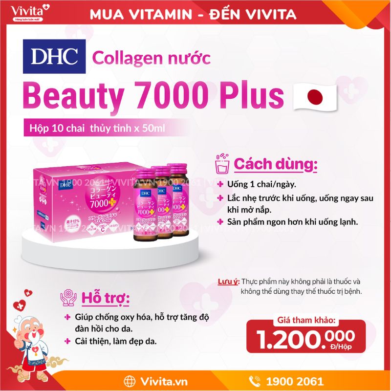 Nước uống Collagen DHC Beauty 7000