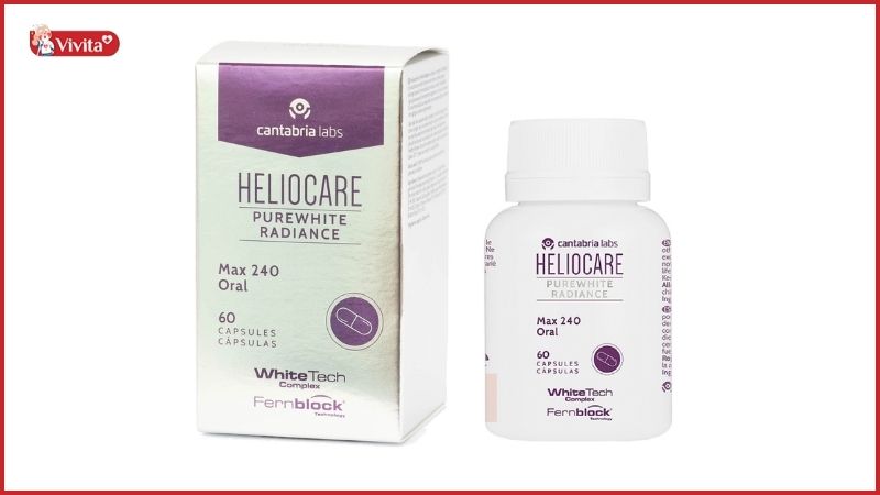 Viên uống trắng da Tây Ban Nha Heliocare Purewhite Radiance Max