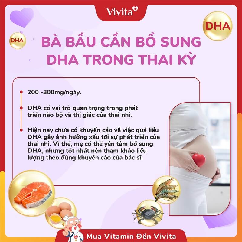 Mới mang thai cần bổ sung vitamin gì dha