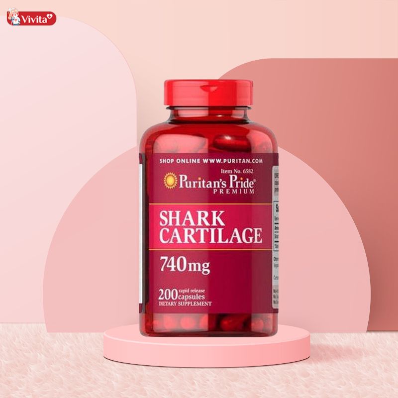 Shark Cartilage Puritan's Pride 740mg là một trong những viên uống sụn cá mập tốt nhất từ Mỹ