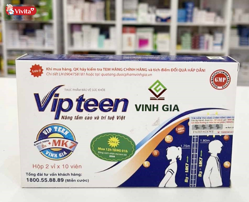 Viên Uống Tăng Chiều Cao cho trẻ Vipteen Vinh Gia