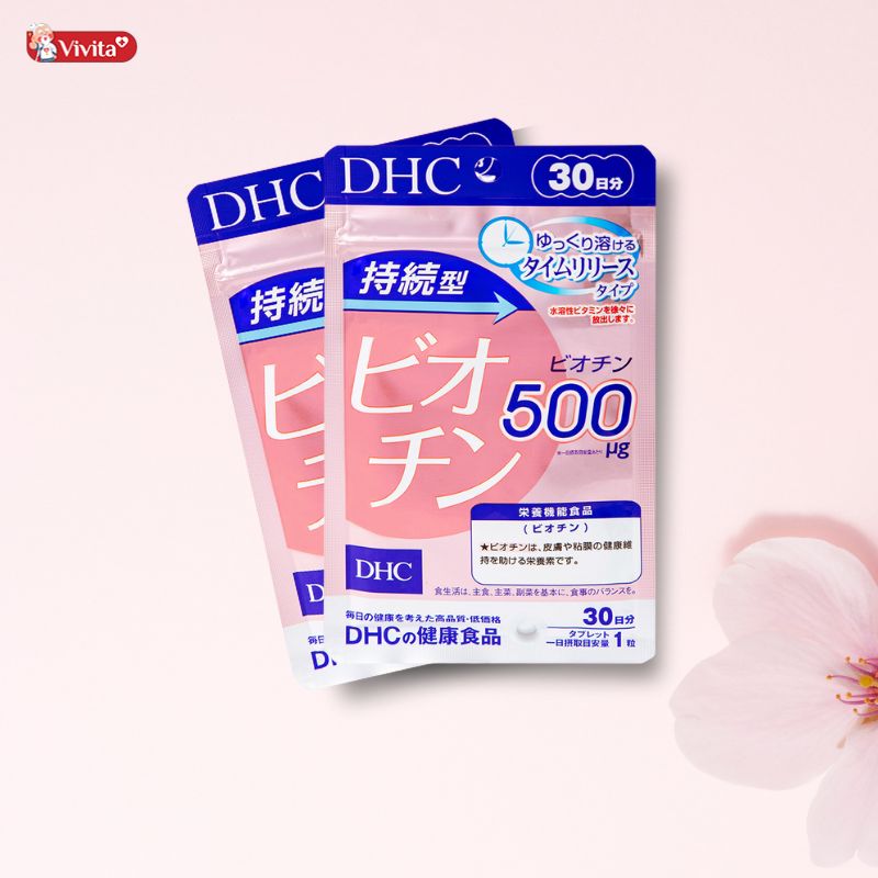 Viên uống DHC Sustained Release Biotin hỗ trợ tóc mọc nhanh