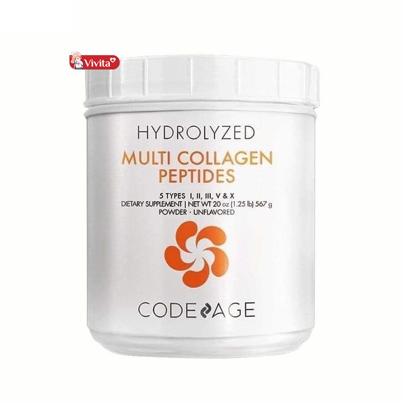 Sản phẩm bổ sung collagen dạng bột Codeage Hydrolyzed Multi Collagen Peptides.