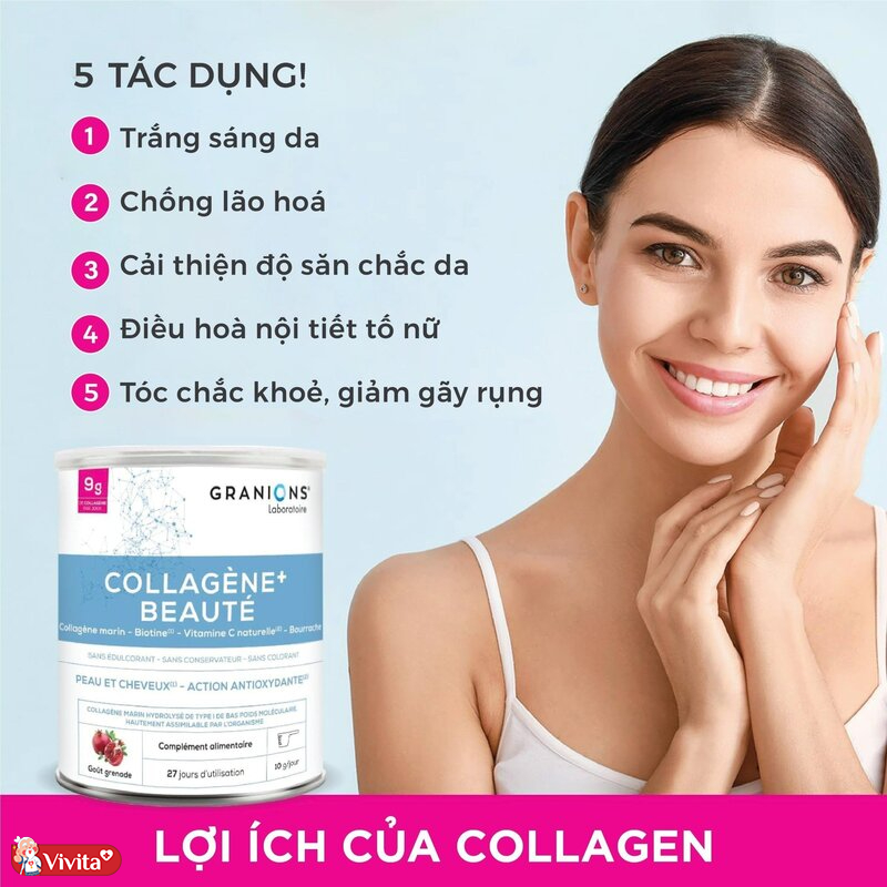 công dụng bột Collagen Granions Beauty 