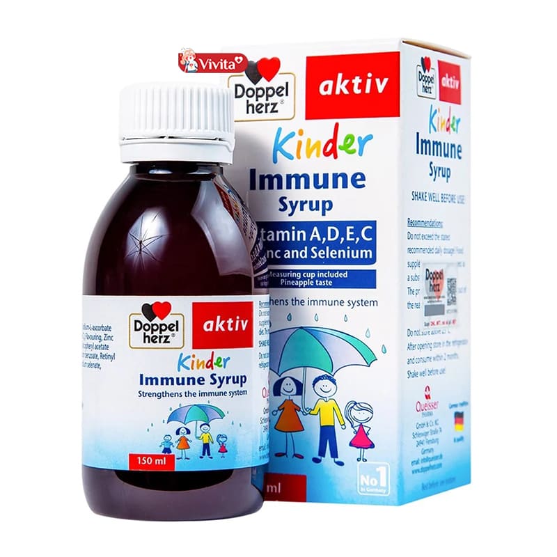 Doppelherz Kinder Immune Syrup cho bé trên 3 tuổi