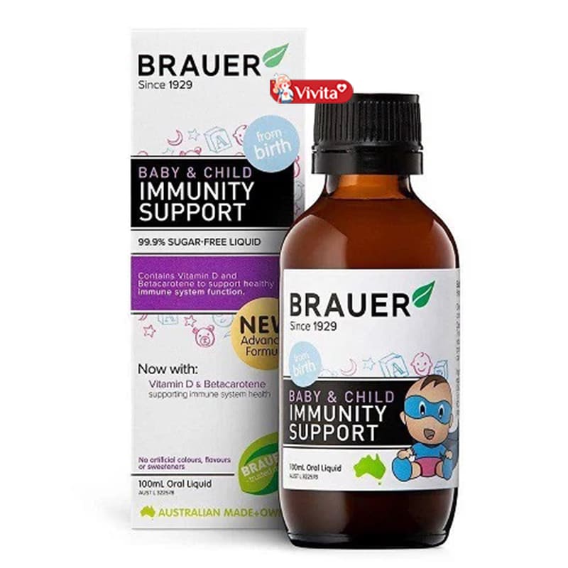 Siro Brauer Baby & Child Immunity Support cho trẻ