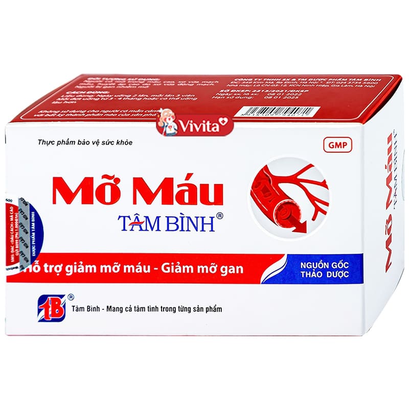 Mỡ máu Tâm Bình hỗ trợ giảm cholesterol Việt Nam