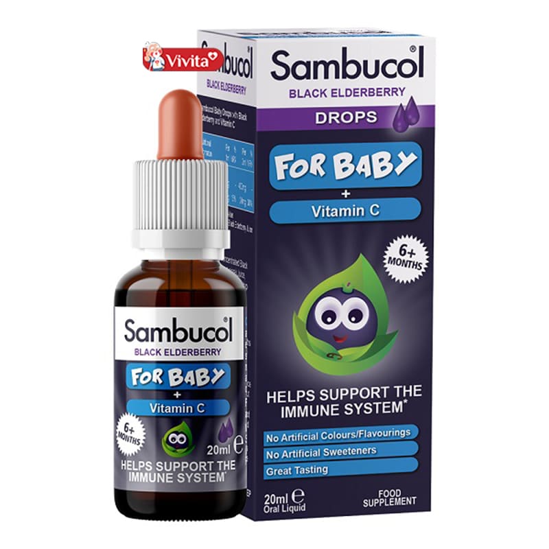 Sambucol Baby Drops tăng đề kháng cho trẻ