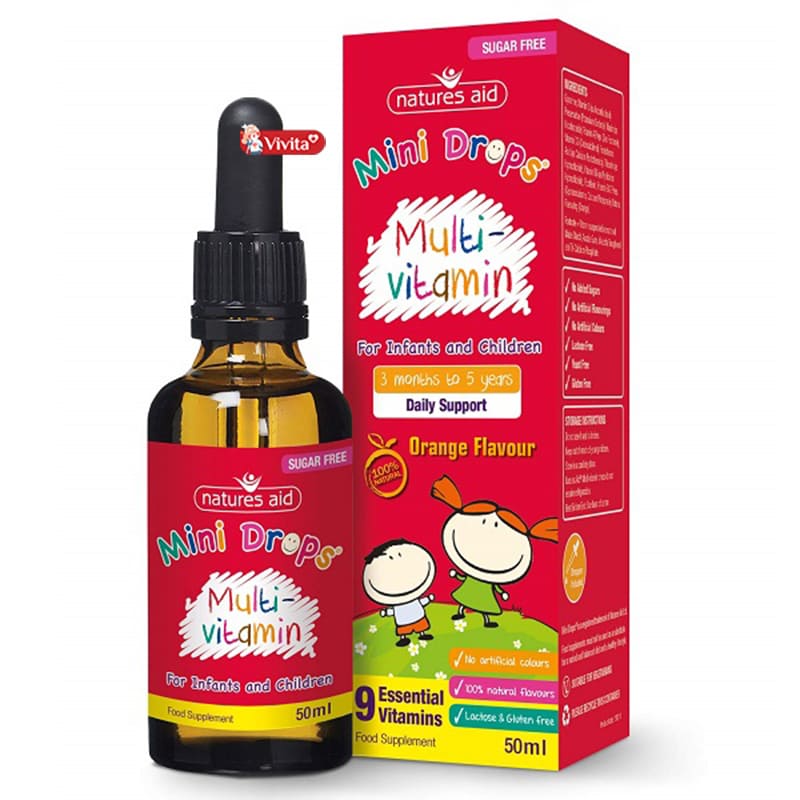 Vitamin Cho Bé Biếng Ăn Multi Vitamin Drop Natures Aid