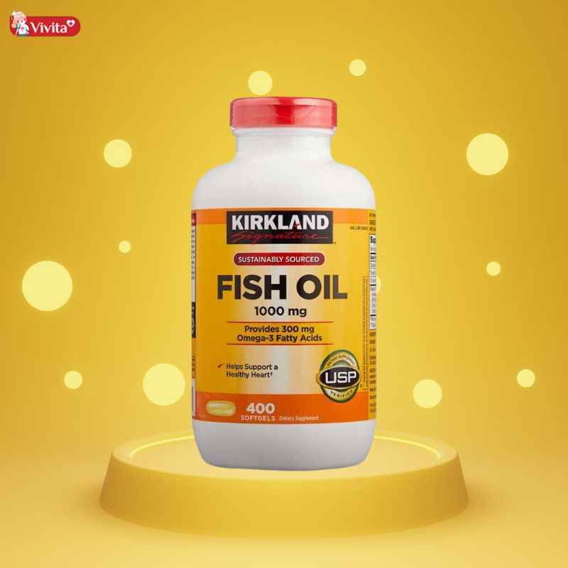 Viên uống bổ mắt Kirkland Signature Fish Oil của Mỹ