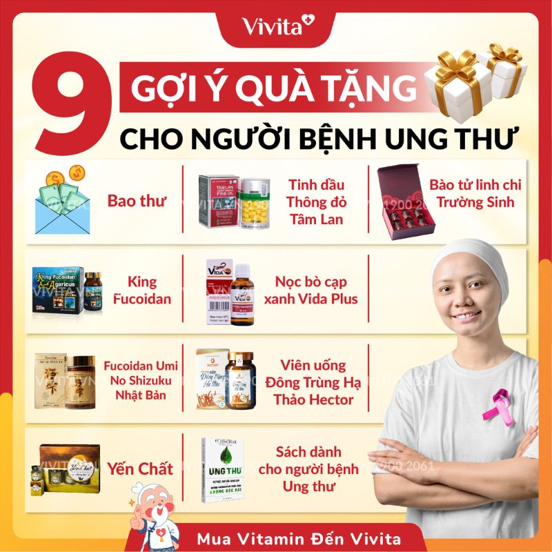 Quà tặng cho người bệnh ung thư tốt cho sức khỏe