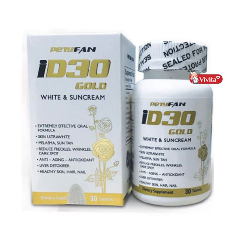 Viên uống chống nắng ID30 Gold White & Suncream