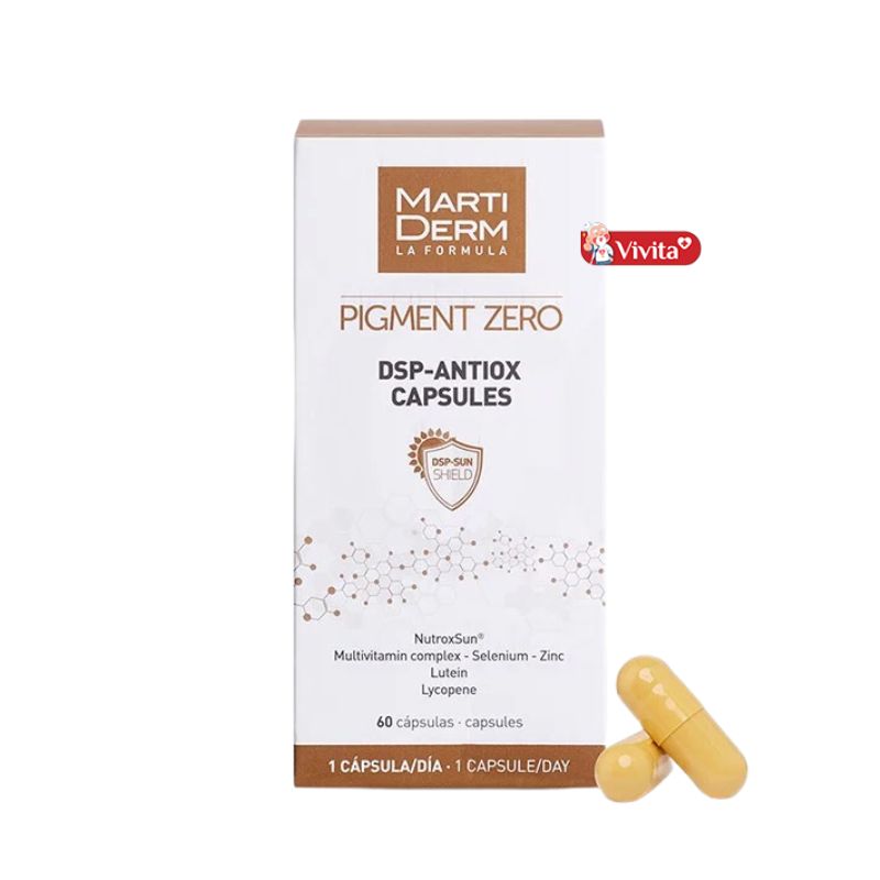 Viên uống chống nắng MartiDerm Pigment Zero DSP Antiox Capsules