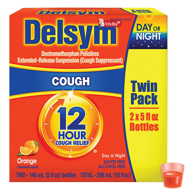 Siro Ho Của Mỹ Delsym 12 Hour Cough Relief Day Or Night