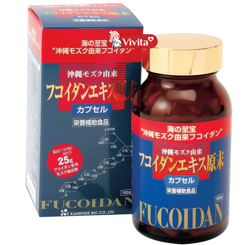 Fucoidan đỏ Nhật bản: Okinawa Fucoidan Kanehide Bio (150 viên)