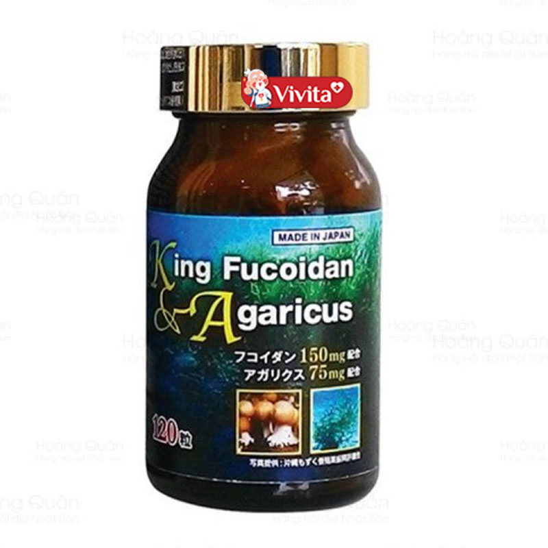 King Fucoidan & Agaricus Nhật Bản (120 viên)