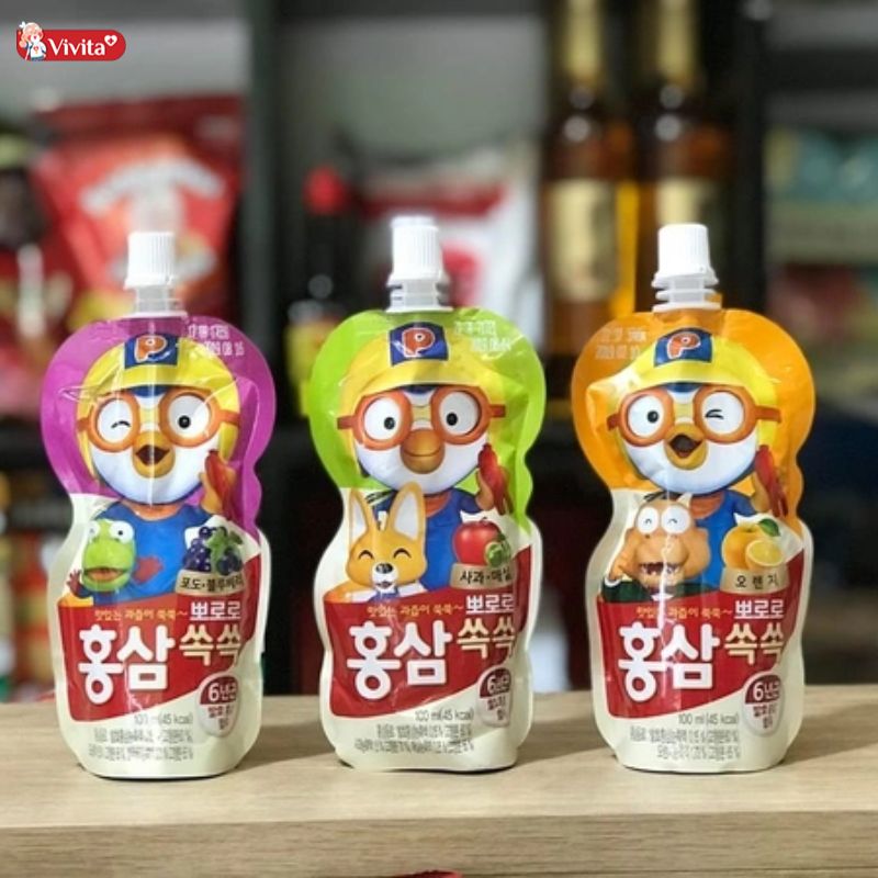 Nước hồng sâm Hàn Quốc cho trẻ em Paldo Pororo